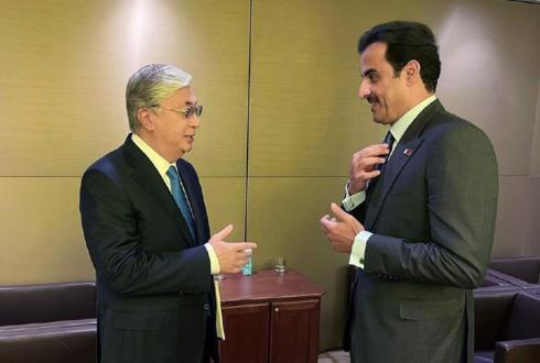 Президент РК побеседовал с Эмиром Катара в рамках 77-й сессии Генассамблеи ООН
