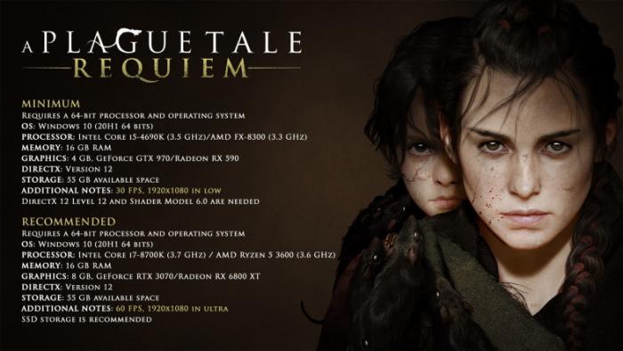 Focus Entertainment опубликовала системные требования A Plague Tale: Requiem
