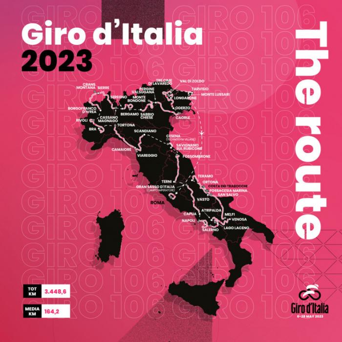 «Возвращение в Рим». Представлен маршрут «Джиро д’италия -2023»