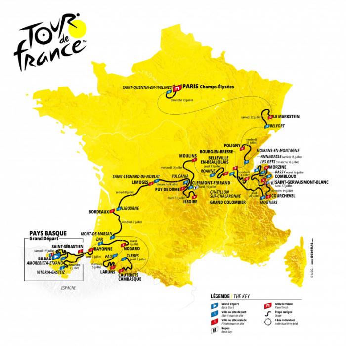 «Из Страны Басков в Париж». Представлен маршрут «Тур де Франс-2023»