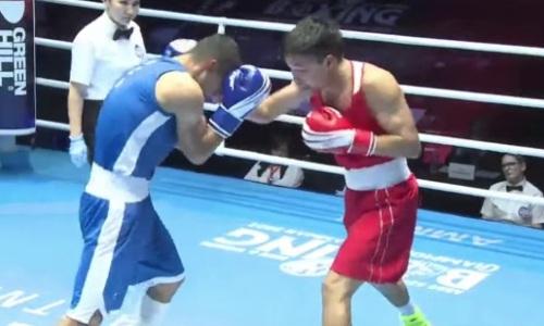 Видео полного боя казаха против лучшего боксера Узбекистана на ЧА-2022