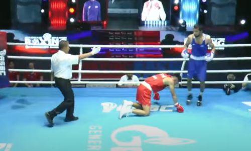 Видео полного боя с нокаутом и нокдауном, или как капитан сборной Казахстана заставил соперника ползать по рингу