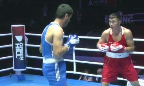 Видео полного боя Камшыбека Кункабаева с тотальным превосходством за выход в финал ЧА-2022 по боксу
