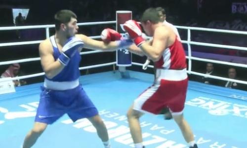 Видео полного боя олимпийского чемпиона из Казахстана с узбекистанцем в финале ЧА-2022 по боксу