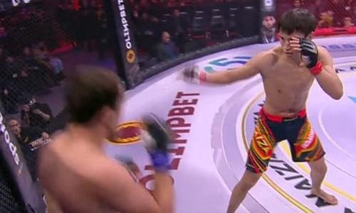 Казахстанский спарринг-партнер звезды UFC «удосрочил» узбекистанского файтера. Видео