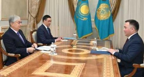 Президент РК принял вновь избранного председателя Верховного суда Асламбека Мергалиева