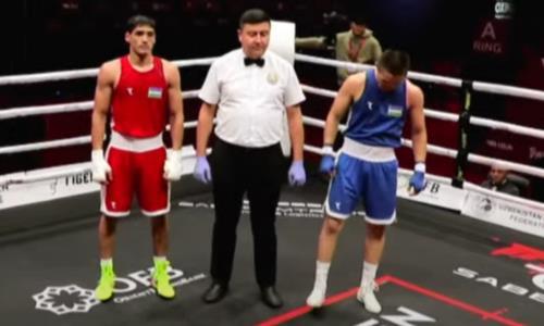 Неожиданным исходом завершился бой лишившего Казахстан «золота» ЧА-2022 узбекистанского боксера. Видео
