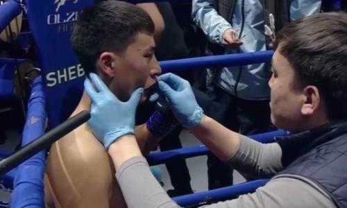 Боксер из Казахстана брутально избил и нокаутировал дебютанта