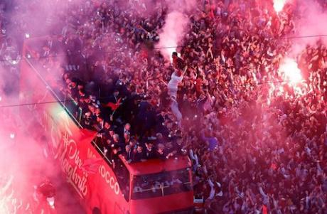 Десятки тысяч людей в столице Марокко встретили сборную после четвертого места на ЧМ
