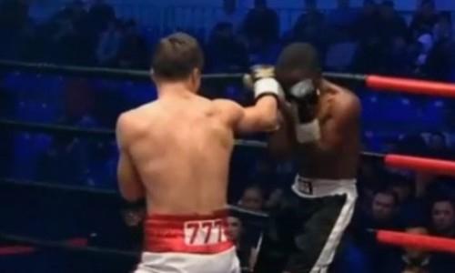 Видео боя Батыра Джукембаева против африканского чемпиона с тремя нокдаунами и нокаутом