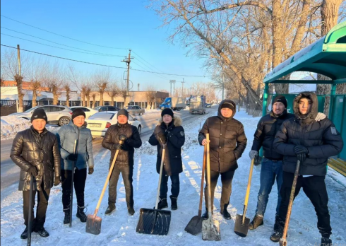 Челлендж по очистке улиц города от снега запустили карагандинские чиновники