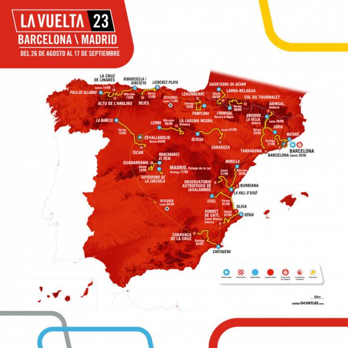 «13 горных испытаний». Представлен маршрут «Вуэльты испании-2023»