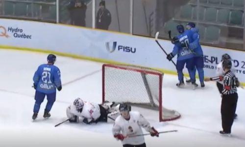 Видеообзор второго подряд разгрома Казахстана на хоккейном турнире Универсиады-2023