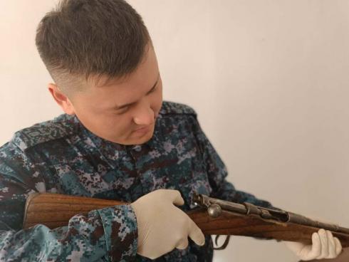 Оружие времен Первой мировой войны сдал сельчанин в полицию области Ұлытау