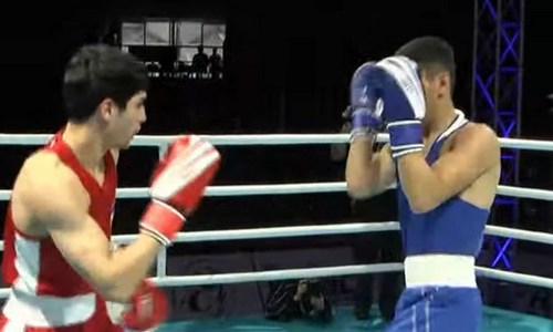 Видео полного боя Казахстан vs Узбекистан в финале ЧА-2023 по боксу до 22 лет