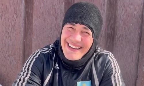 Казахстанский супертяж показал видео «снежной» тренировки