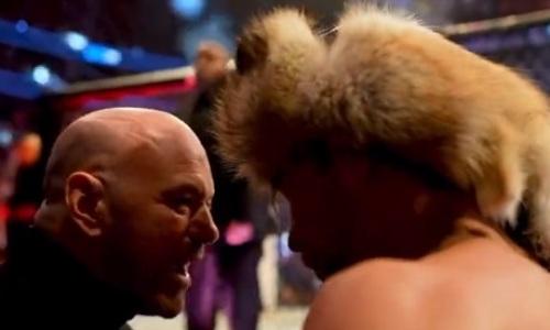 Появилось видео встречи Шавката Рахмонова с президентом UFC сразу после топовой победы казахстанца