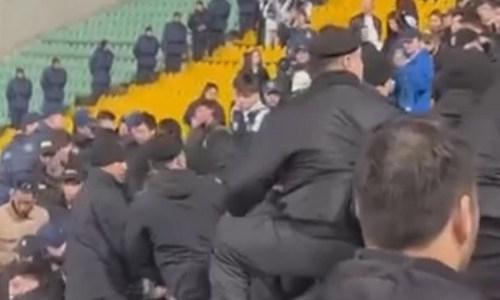 В полиции отреагировали на потасовку фанатов на матче «Кайрата» в КПЛ
