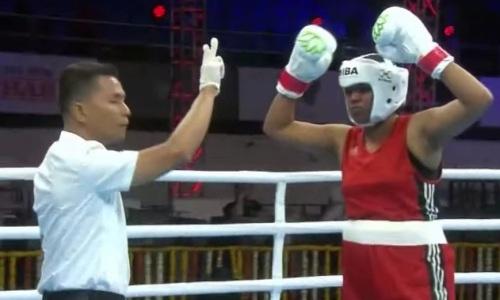 Видео быстрого нокаута казахстанки на женском ЧМ-2023 по боксу