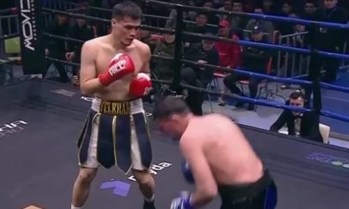 Боксер из Казахстана нокаутировал соперника в первом раунде после боя за титул