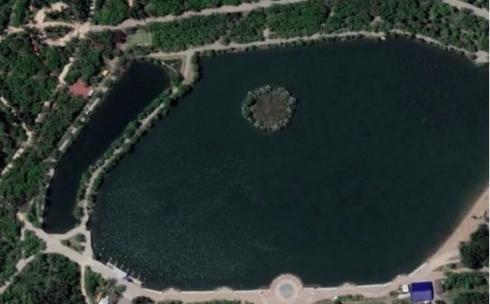 Остров в центре озера в карагандинском парке оставили для животных и птиц