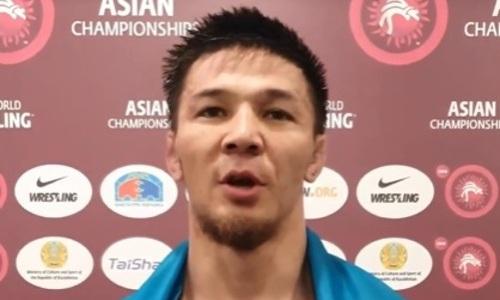 Казахстанец раскрыл простую тактику победы над титулованным узбекистанцем в финале ЧА-2023 по борьбе