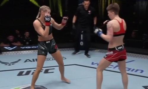 Видео полного боя c мощным дебютом уроженки Казахстана в UFC