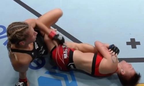 Видео финиша уроженки Казахстана в дебютном бое в UFC