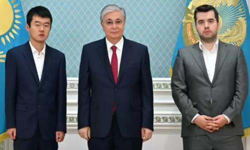 Президент Казахстана принял участников матча за мировую шахматную корону. Фото
