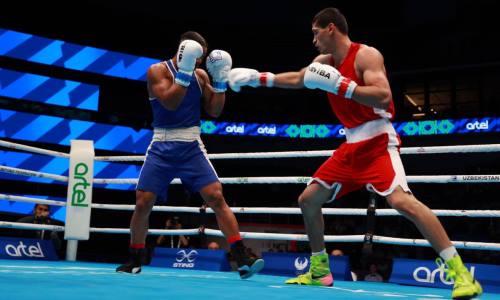 Видео полного боя двукратного чемпиона Азии из Узбекистана на ЧМ-2023 по боксу с разгромным исходом