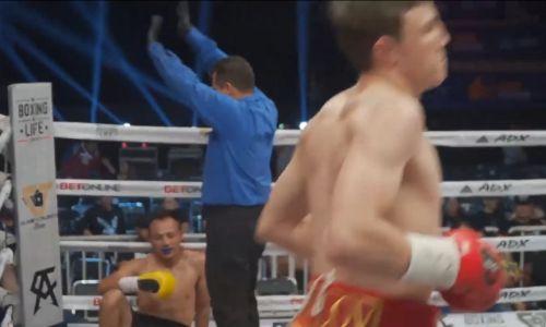 Видео тяжелого нокаута мексиканца в первом раунде боя казахстанского боксера из зала «Канело»