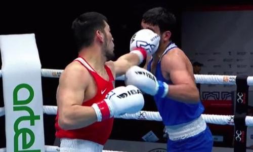 Видео боя с уверенной победой чемпиона мира из Казахстана на старте ЧМ-2023 по боксу