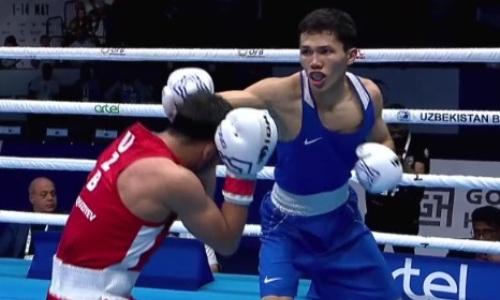 Видео мощной победы Казахстана с нокдауном Узбекистана на ЧМ-2023 по боксу в Ташкенте