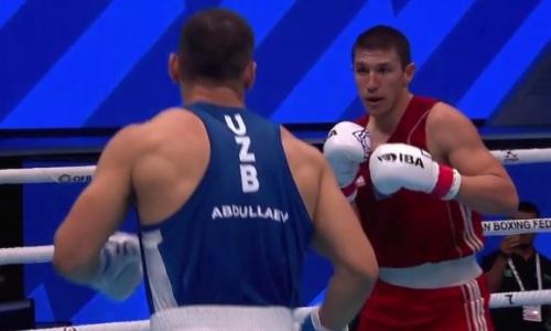 Видео кровавого боя Казахстана и Узбекистана с нокдауном на ЧМ-2023 по боксу