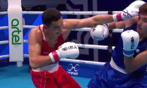 Видео боя Дулата Бекбауова за выход в полуфинал ЧМ-2023 по боксу