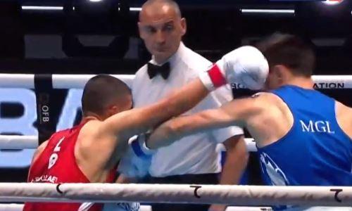 Видео полного боя казахского чемпиона с разгромным исходом в финале ЧМ-2023 по боксу