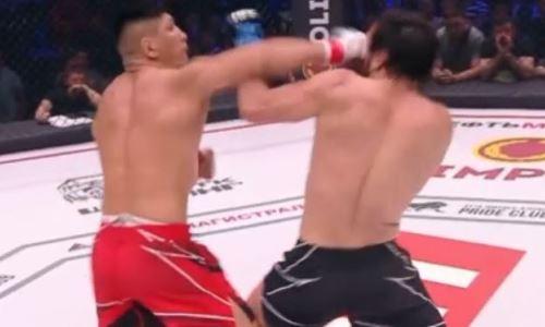Видео полного боя Куата Хамитова с доминирующей победой на историческом турнире MMA