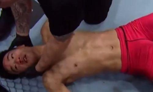 «Летящий нокаут» коленом в голову состоялся в бою на пути в UFC. Видео