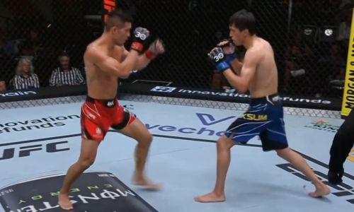 Видео первого боя непобежденного казахстанца Азата Максума в UFC