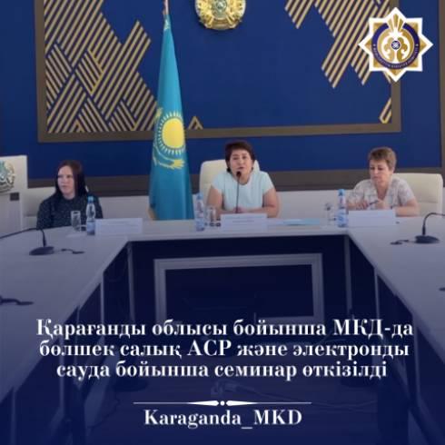 В Департаменте Государственных Доходов по Карагандинской области проведён семинар с предпринимателями и бухгалтерами города