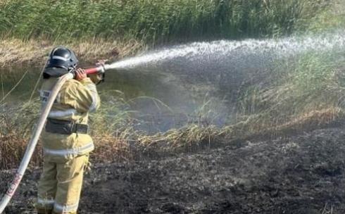В Шетском районе Карагандинской области потушили большую часть природного пожара