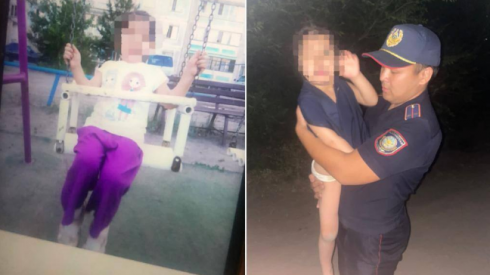 Пропавшую 4-летнюю девочку нашли полицейские Караганды
