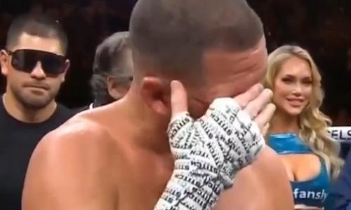 Видео полного боя Джейк Пол — Нейт Диас с нокдауном и поражением легенды UFC