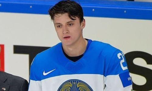 Казахстанский хоккеист забросил шайбу в дебютном матче за топ-клуб КХЛ. Видео