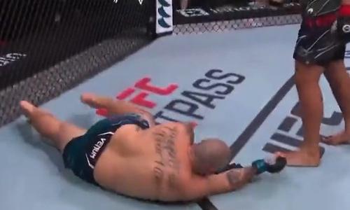 Бой тяжеловесов UFC обернулся впечатляющим нокаутом. Видео