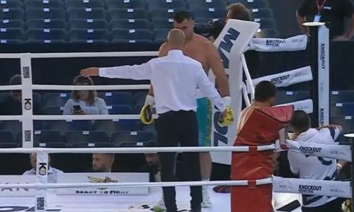 Казахстанский супертяж устроил скандал в ринге после поражения боксеру из Узбекистана. Видео