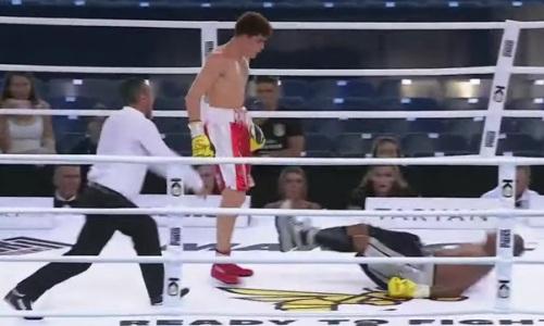 Обидчик казахстанского боксера вырубил колумбийца с 33 нокаутами. Видео