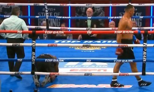 Видео полного боя с сенсацией из-за дисквалификации непобежденного казахстанского чемпиона