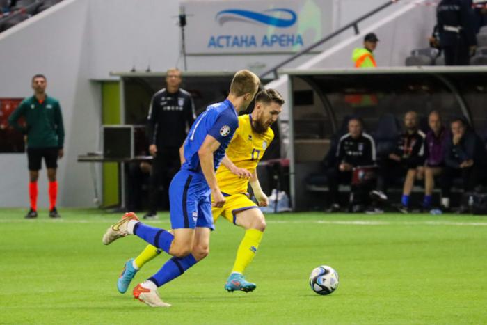 Сборная Казахстана уступила сборной Финляндии в матче за лидерство в отборочной группе к Евро 2024