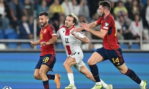 Сухим разгромом завершился первый тайм матча Испании с Грузией в отборе на Евро-2024